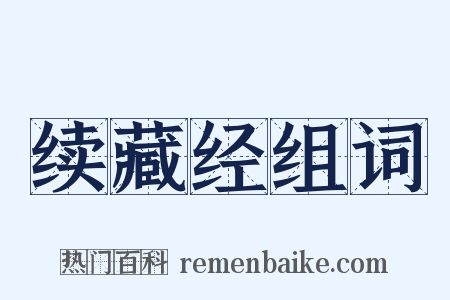 续藏经组词是什么意思的图片